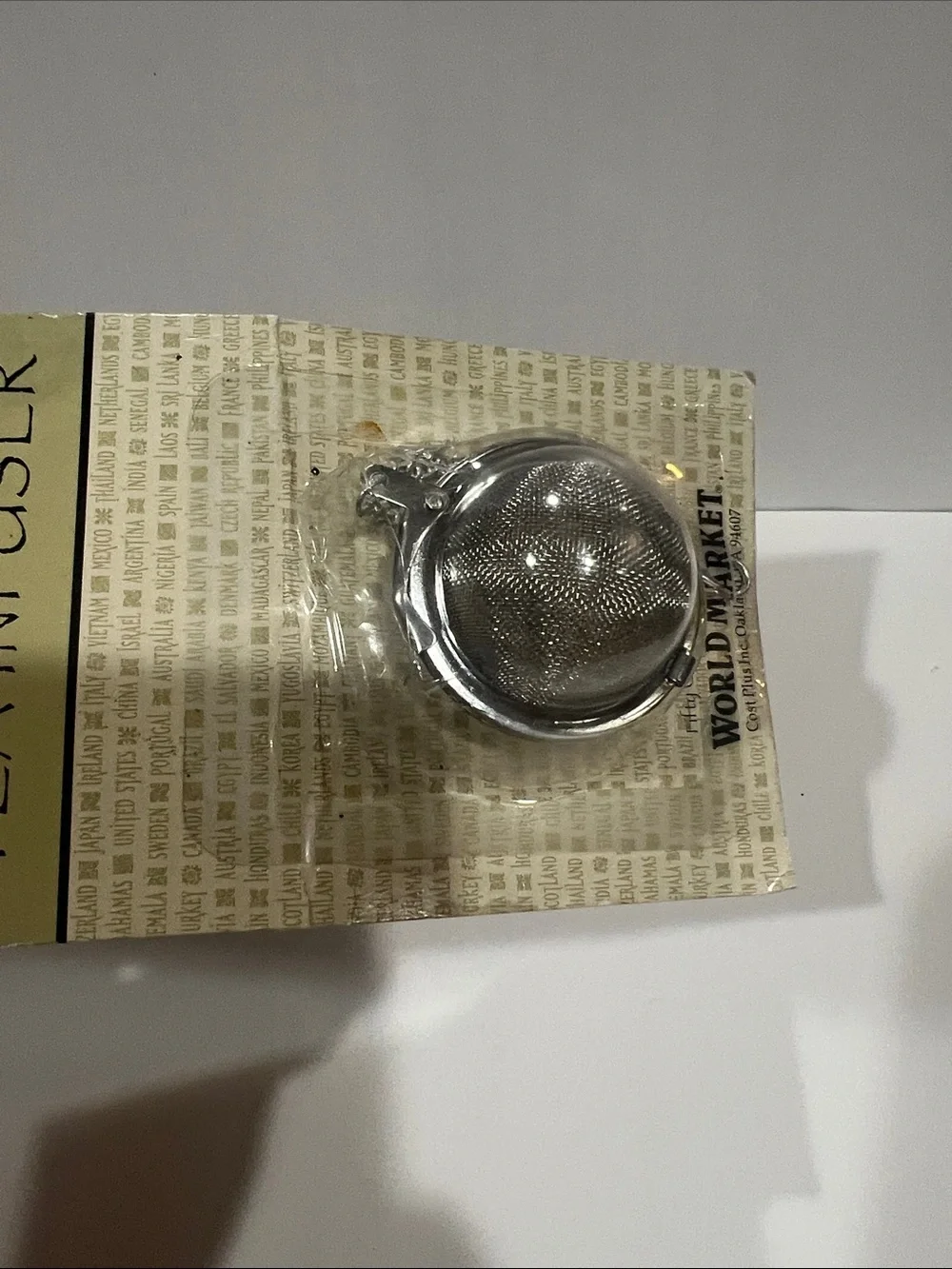 Cost Plus World Market Silver Mesh Ball Tea Infuser
